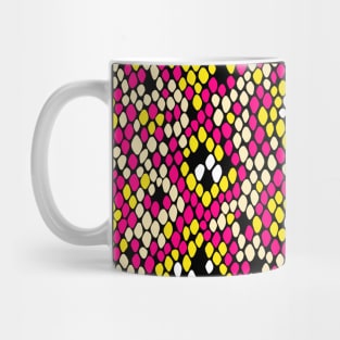 Snakeskin Pattern (Hot Pink and Yellow) Mug